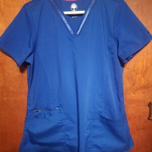 Healing Hands Purple Label Royal Blue V-Neck Scrub Top